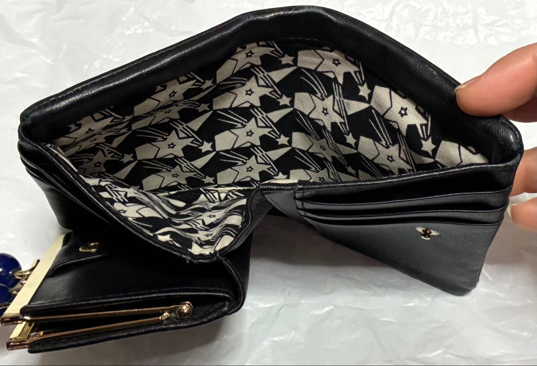 ANNA SUI （アナスイ）二つ折り財布 プレイングキャット