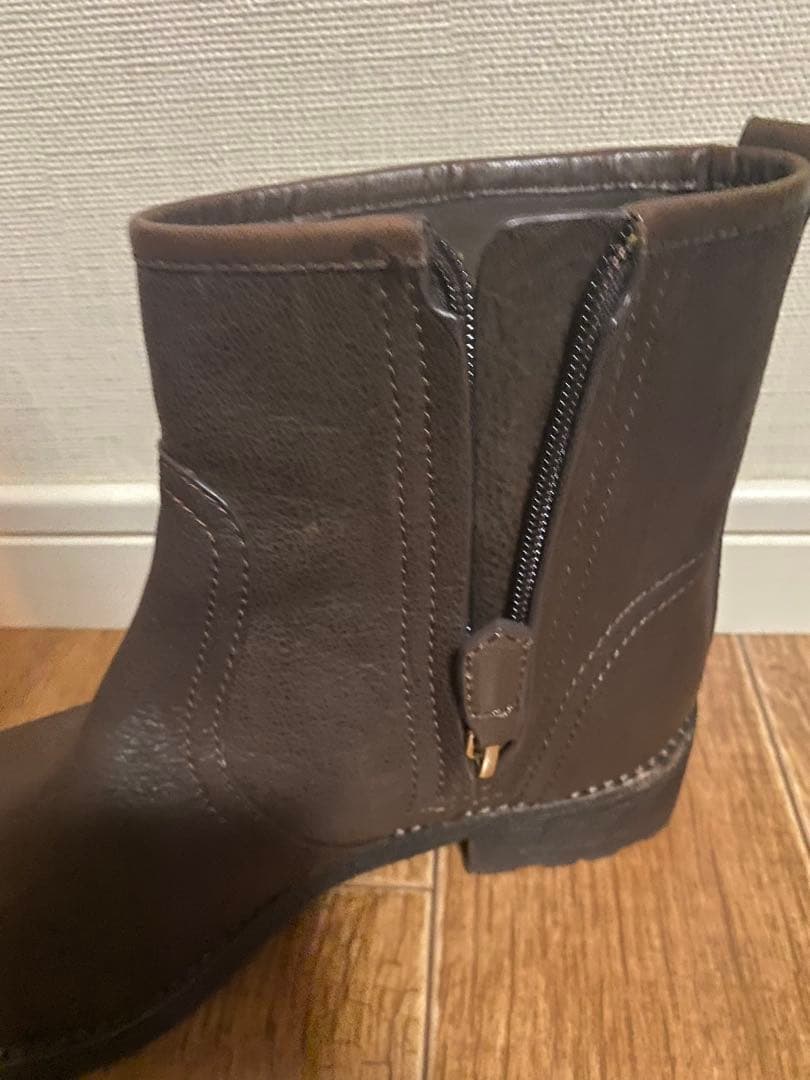 トリーバーチ　牛革はブーツ　ダークブラウン　7 23cm 24cm