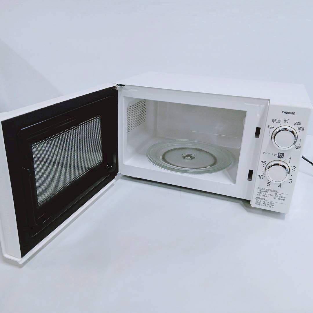 ④東日本50Hz専用TWINBIRD簡単シンプル電子レンジすぐ温まる！2021年