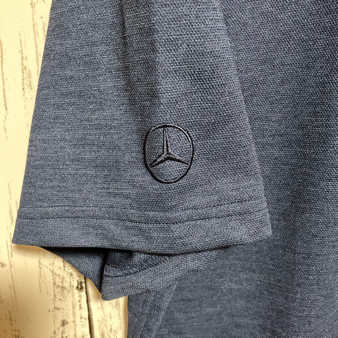 ブリーフィング×メルセデスベンツ メンズ 半袖ポロシャツ XL ネイビー 美品