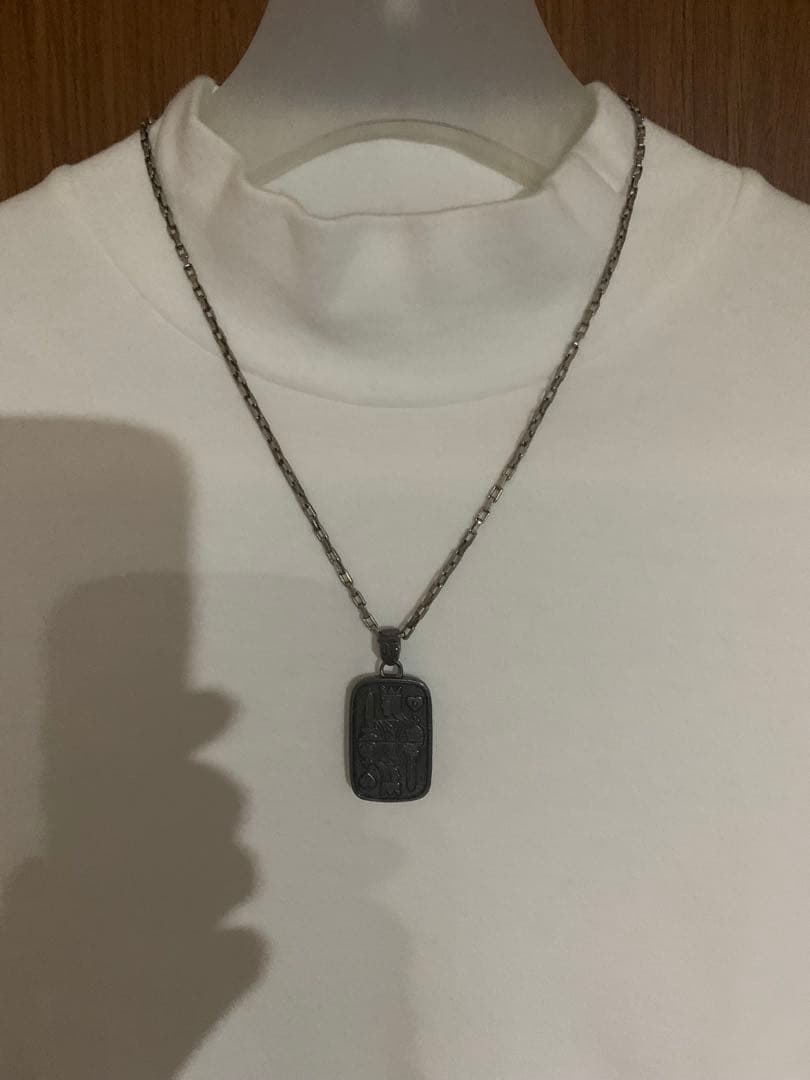 DOLCE & GABBANA トランプ　ネックレス　ロゴ　シルバー925