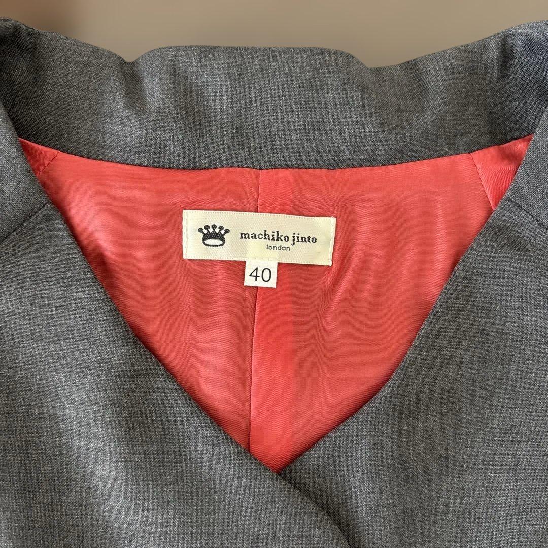 machiko jinto 半袖　ワンピース ボタン　レトロ　ヴィンテージ風40