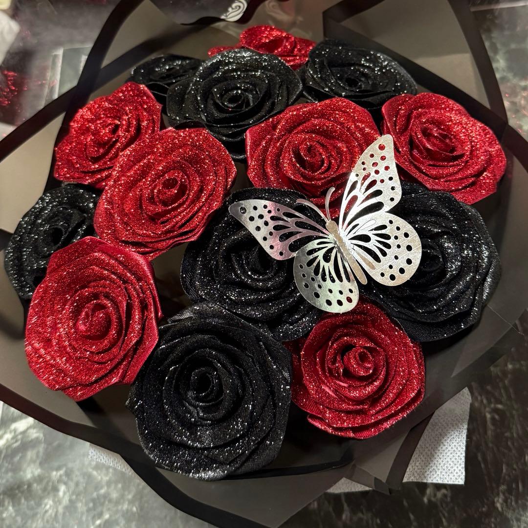 ^_^ グリッターローズ ソープフラワー薔薇 お誕生日 ・記念日 花束