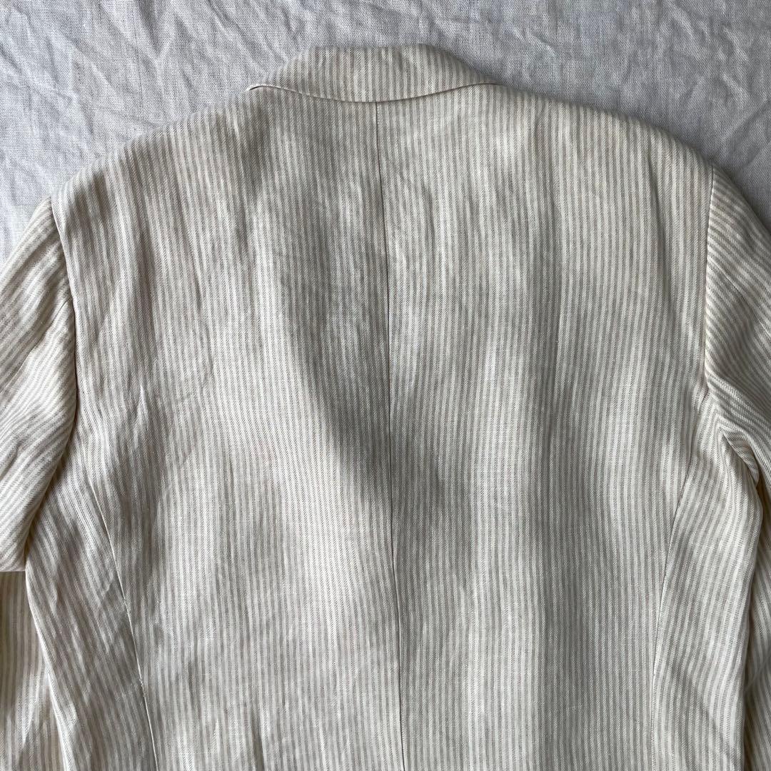 エルメネジルドゼニア zegna ストライプ リネン テーラードジャケット