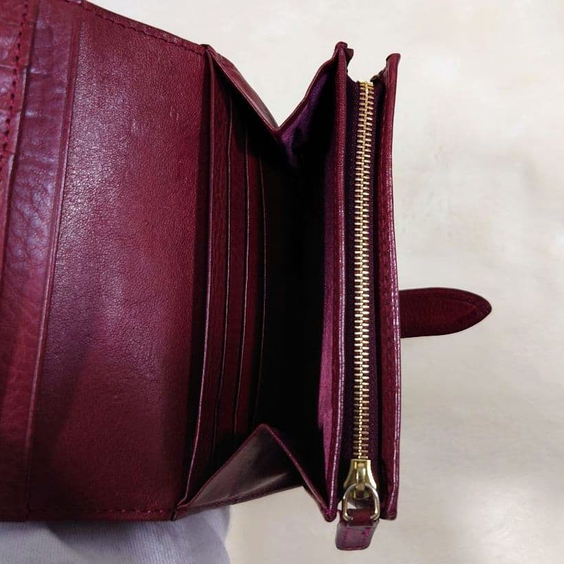 SOMES SADDLE アベリネーゼ 二つ折り財布 ボルドー 赤系