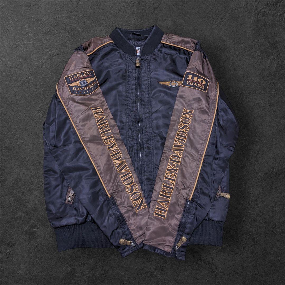 Harley Davidson 110周年記念 ナイロン ジャケット MA-1