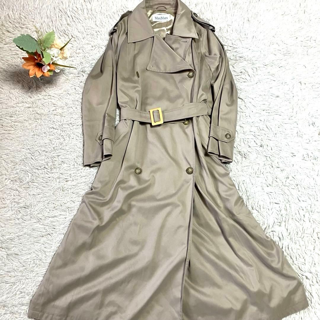 ✨大きいサイズ✨マックスマーラ トレンチコート ロング丈 白タグ 42