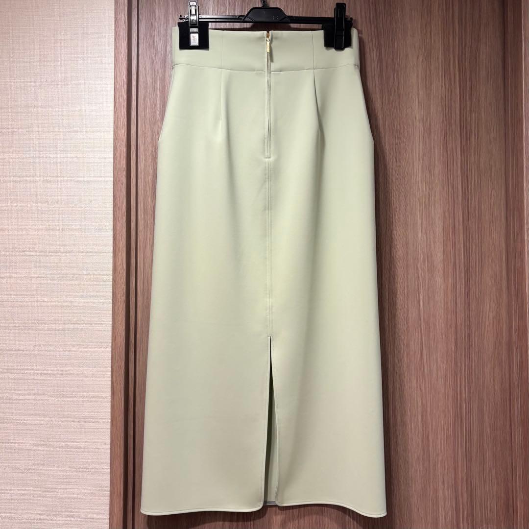 NOBLE ノーブル ジャージーライクカラータイトスカート グリーン 40
