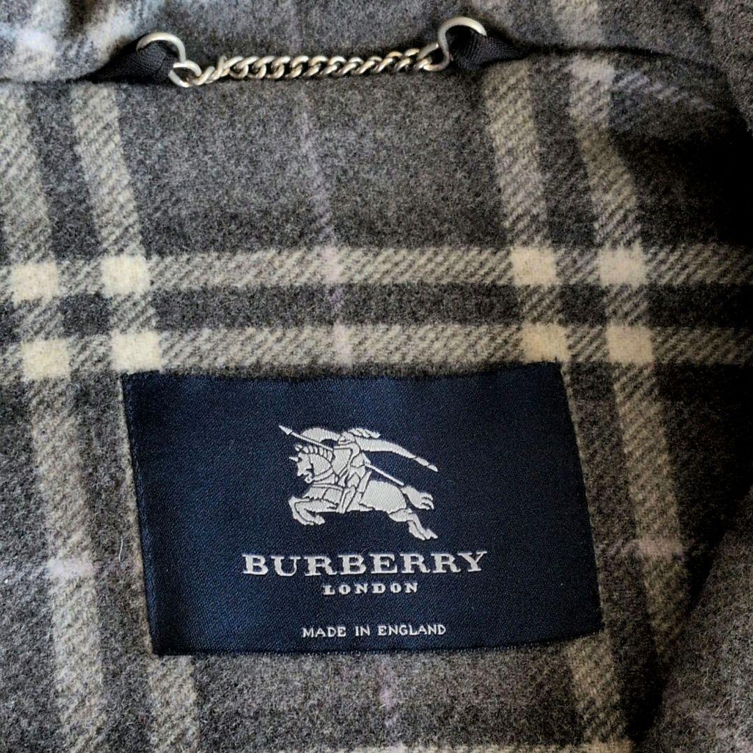 BURBERRY LONDON メンズ ノバチェック ダッフルコート グレー