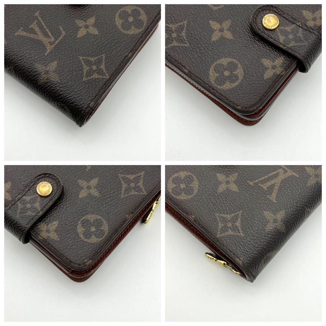 【美品】ヴィトン コンパクトジップ モノグラム 折り財布 M61667