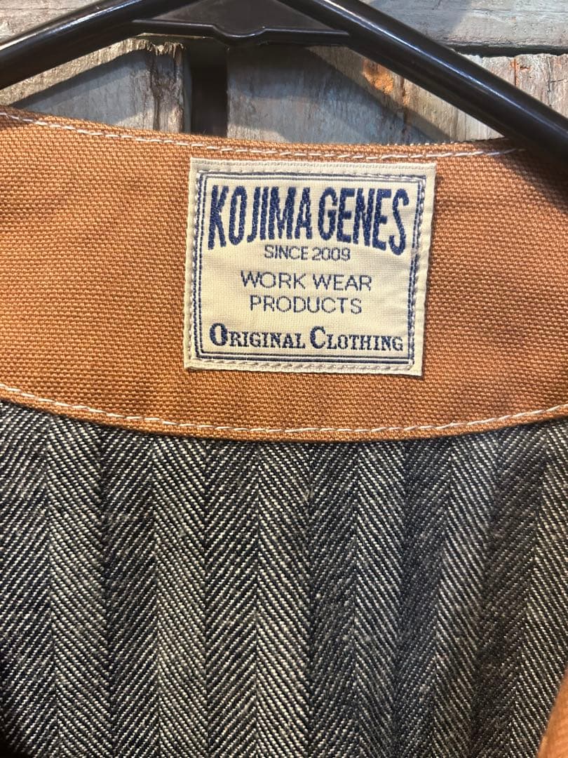 KOJIMA GENES ストライプ ワークベスト ヘリンボーン ヘリンボン
