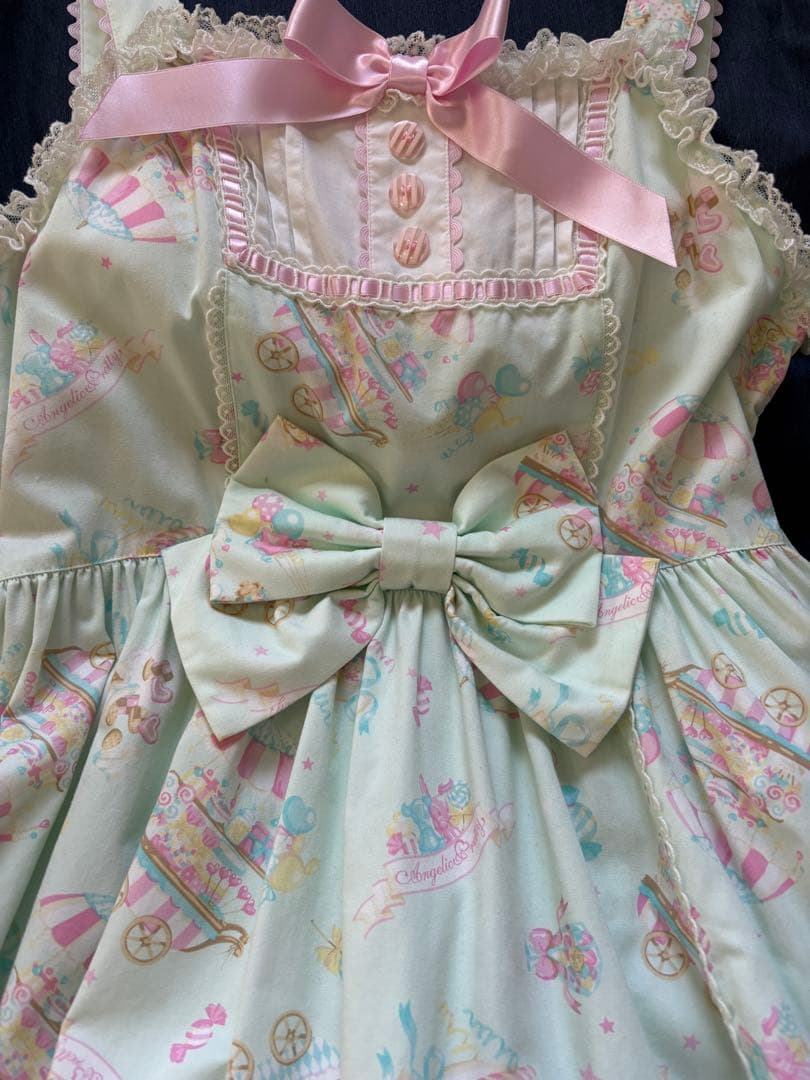 Angelic Prettyキャンディファンフェア柄JSKミント