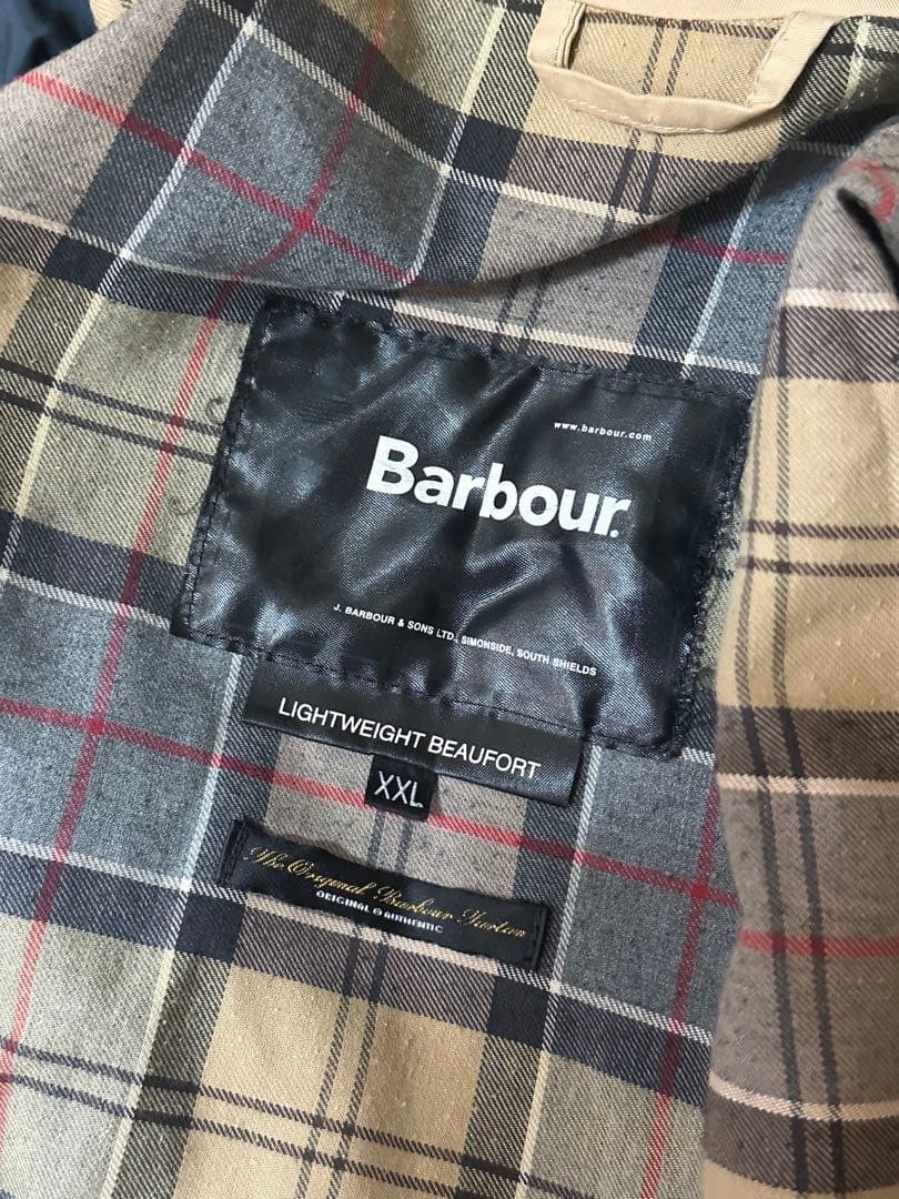 Barbourビューフォートジャケットメンズ2XL グレージュ襤褸