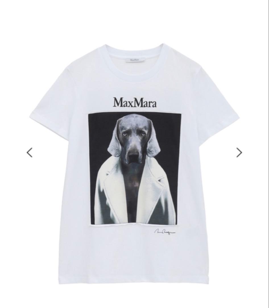 【Suzy】MaxMara 犬プリントコットンTシャツ　S