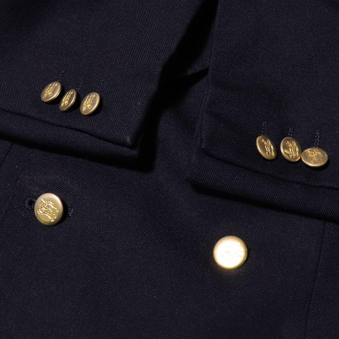 英国製★BURBERRY★紺ブレ 金ボタン★ダブルブレザージャケット★ネイビー