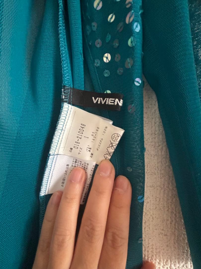 VIVIENNE TAM ターコイズ レースカーディガン