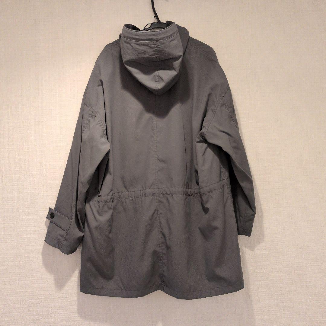 STILL BY HAND ナイロン塩縮素材ハーフコート カーキ 48
