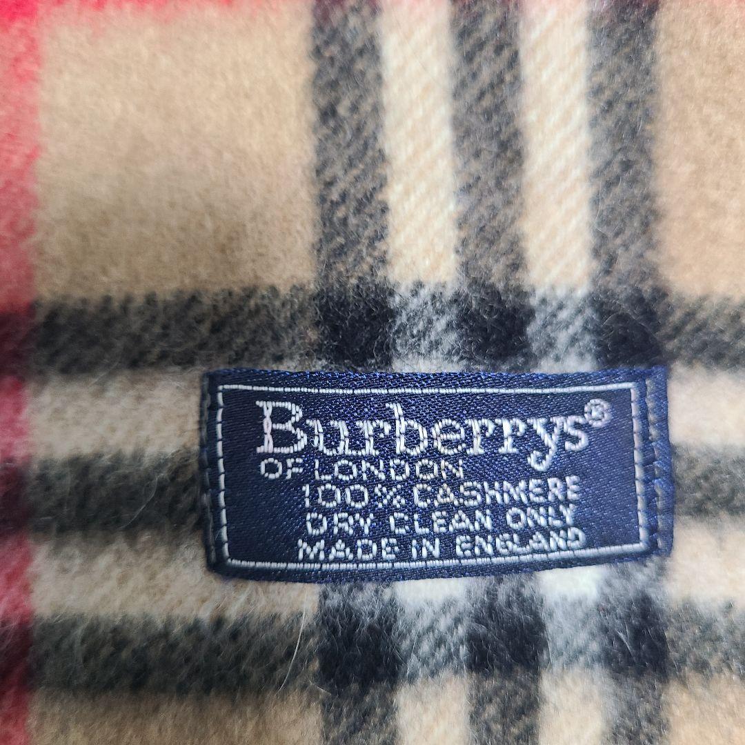 【Burberrys of London】100% カシミヤ マフラー キャメル