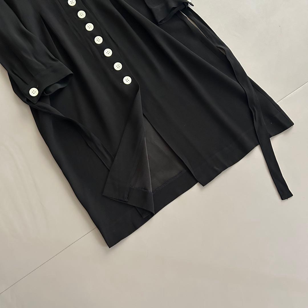 agnès b. アニエスベー シャツワンピース ロング リボン