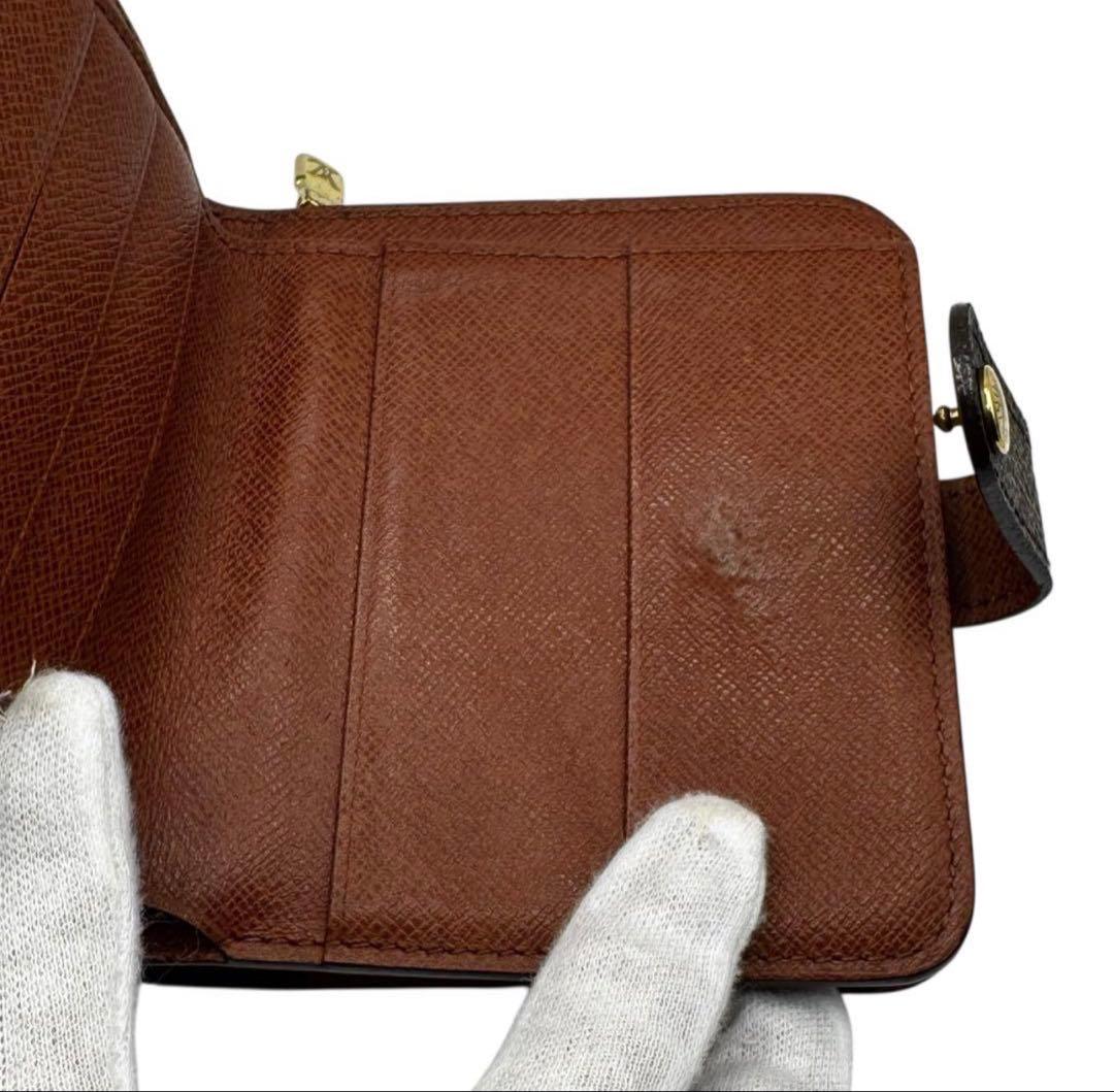 S級極美品★LOUIS VUITTON コンパクト ジップ モノグラム 折り財布