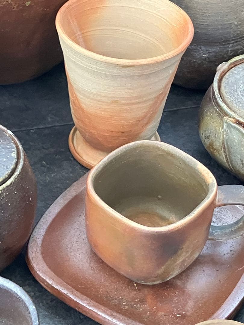 備前焼 おまとめセット 花瓶 壺 湯呑み お皿 陶器　お猪口　ぐい呑み