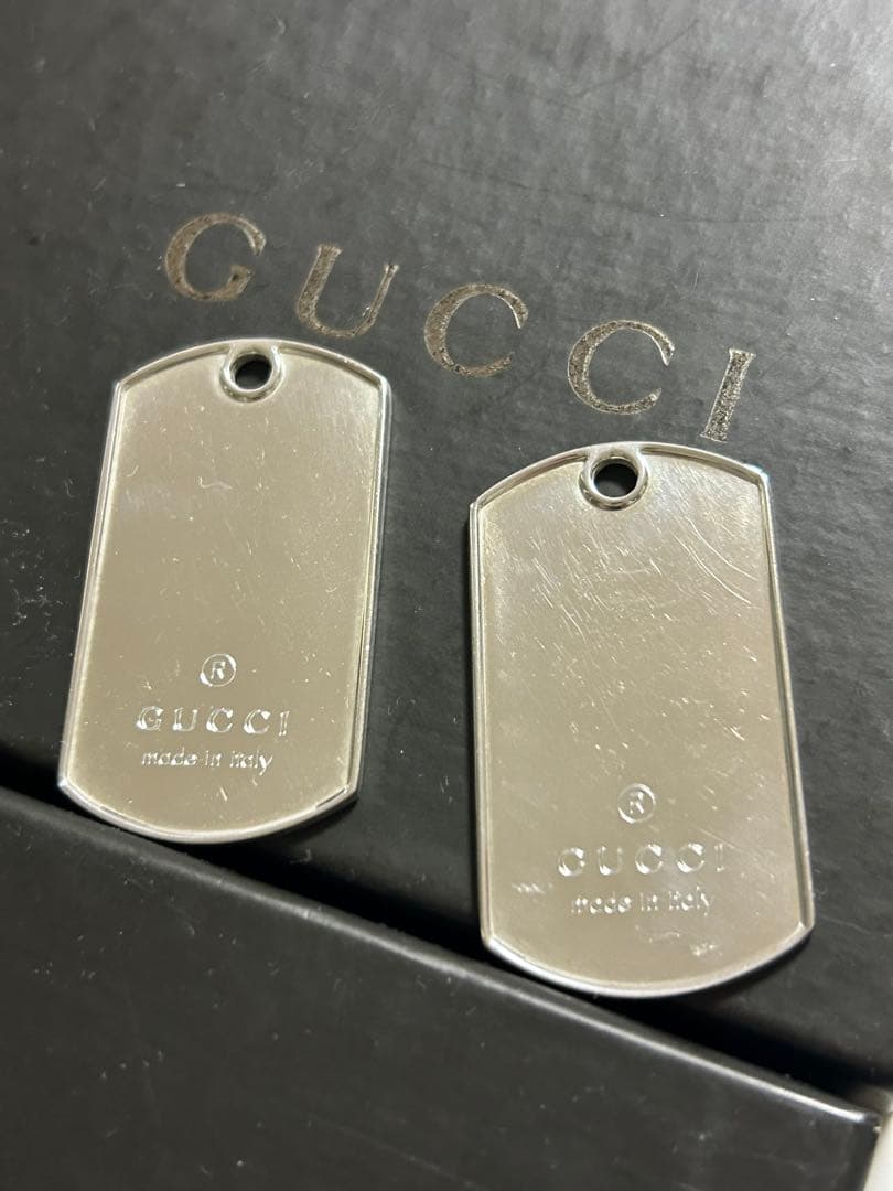 GUCCI シルバードッグタグ 2個セット