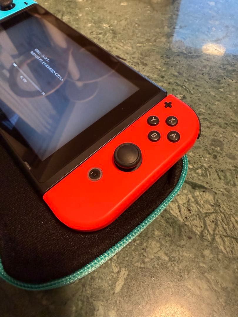 Nintendo Switch 青と赤 本体 リーフケース付き