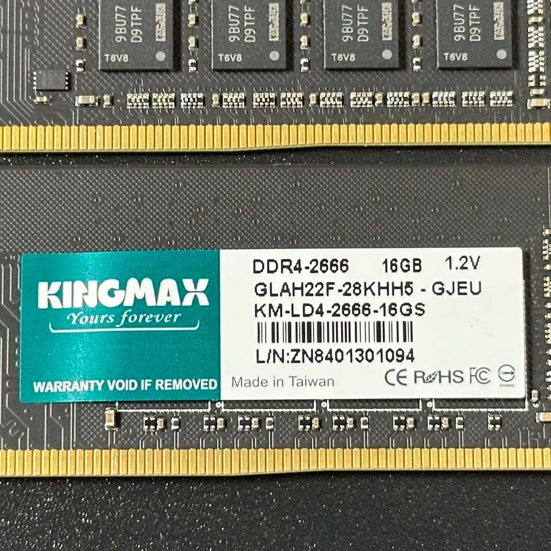【動作保証】DDR4 2666 32GB(16GB×2) KINGMAX他201