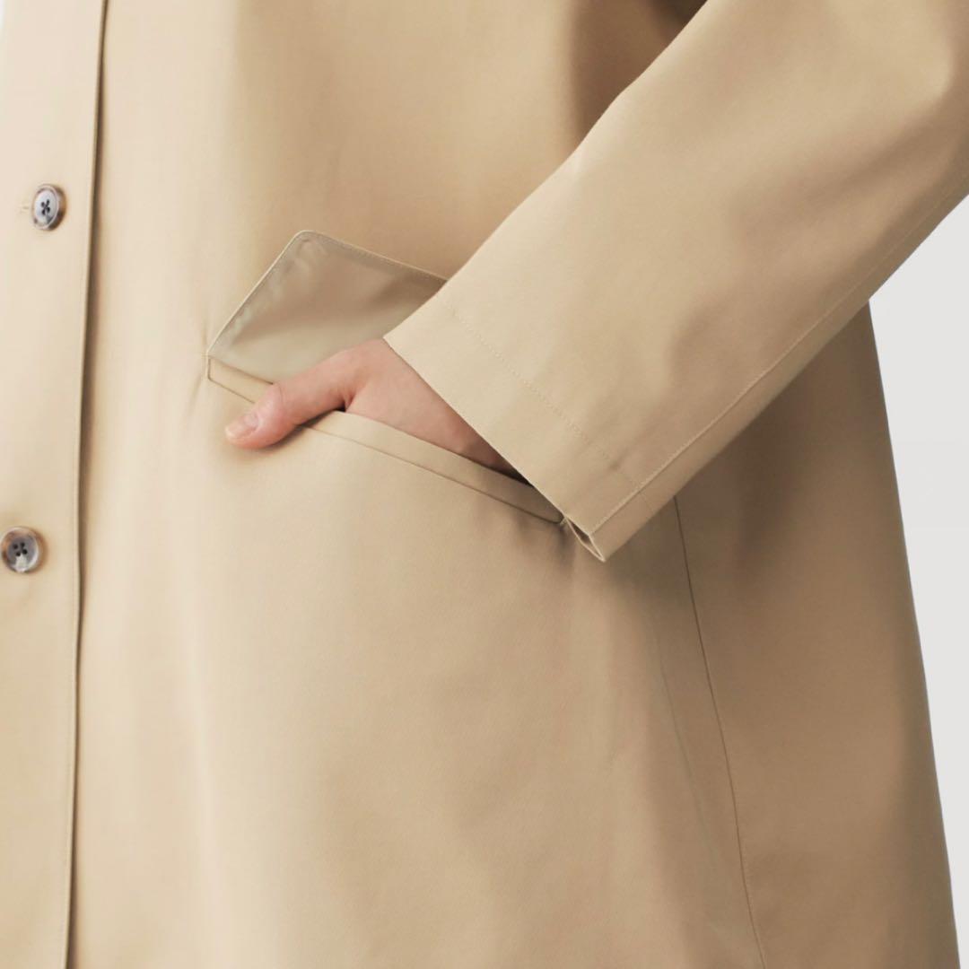 【美品/送料込】無印良品｜ステンカラーハーフコート(L)｜ベージュ