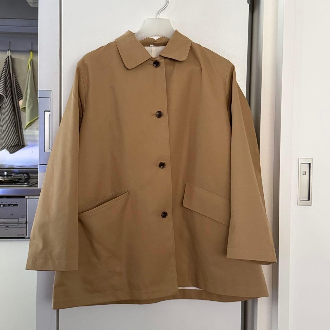 【美品/送料込】無印良品｜ステンカラーハーフコート(L)｜ベージュ