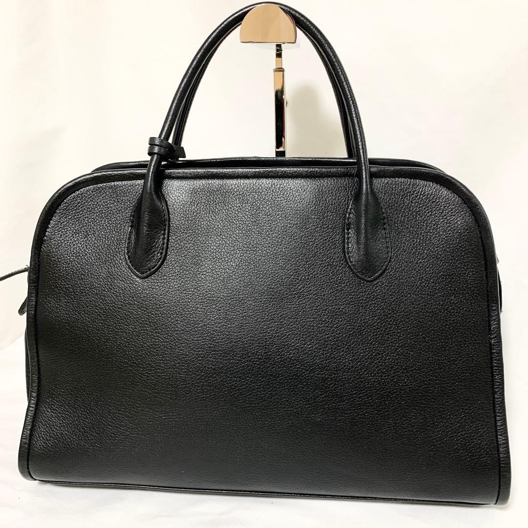 【美品】ウィムガゼット　Hoaw.ミニボストンバッグ　チャーム　底鋲　カウレザー