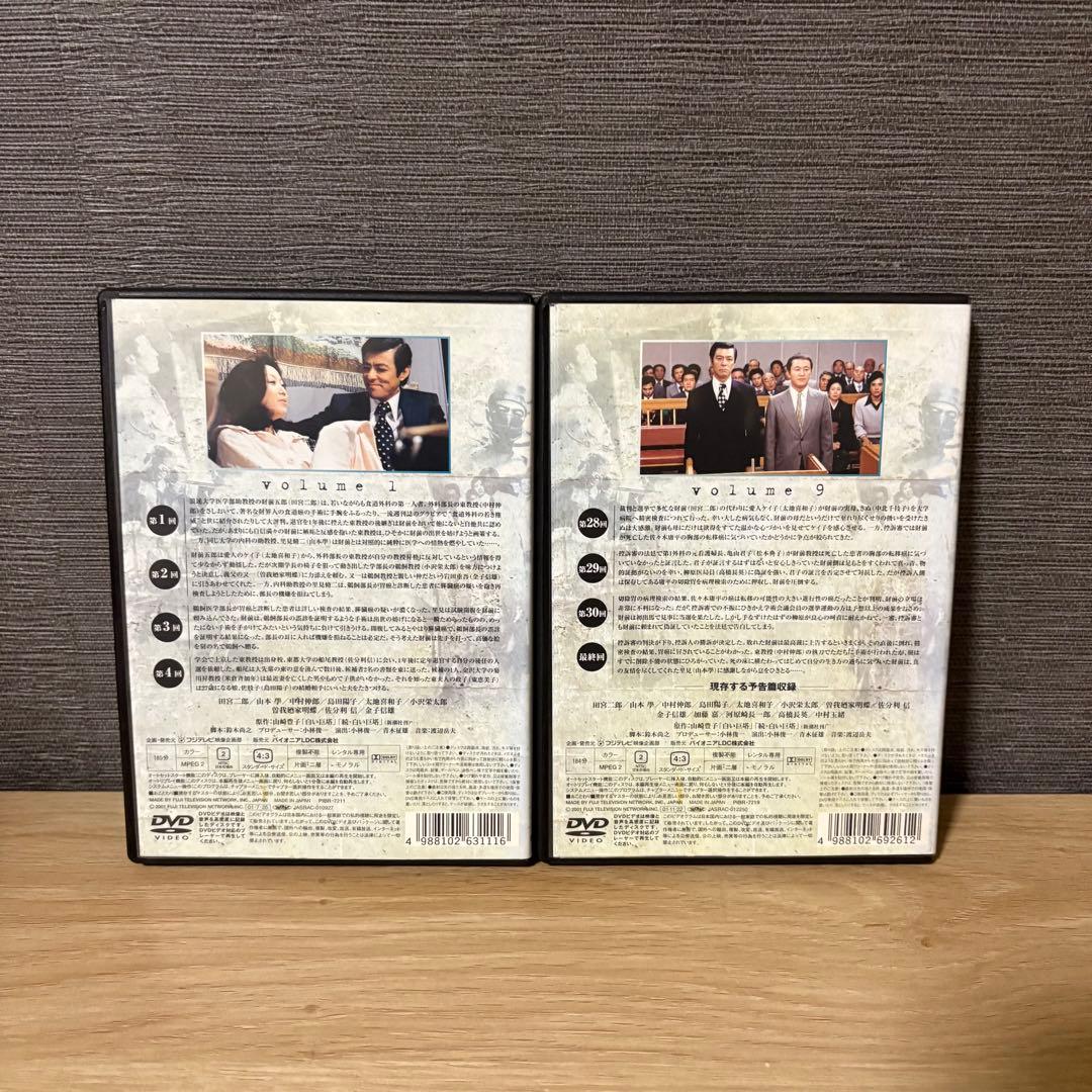 【新品ケース収納】白い巨塔 全9巻セット DVD　 田宮二郎