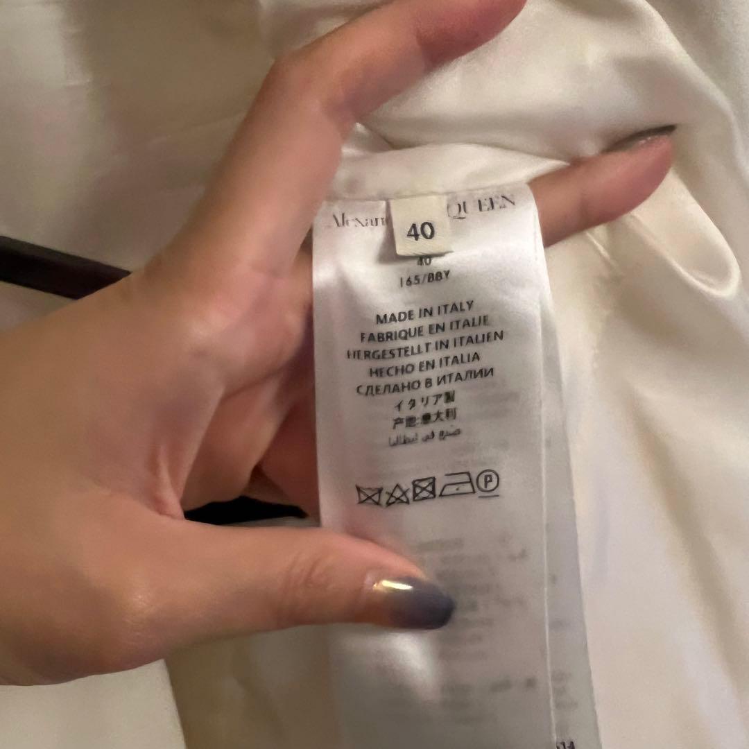 Alexander McQueen パワーショルダージャケット　ホワイト　40