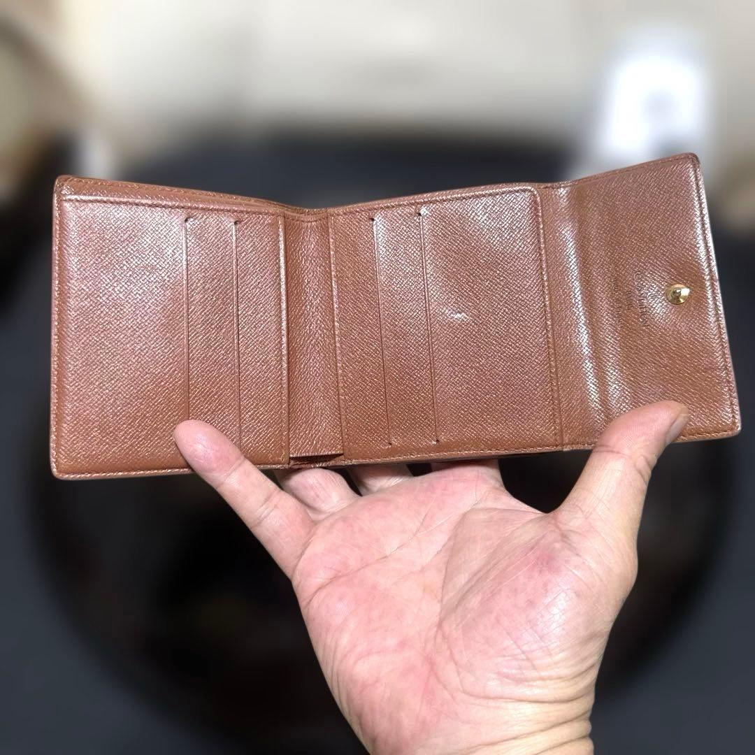 13☆良品☆シンメトリーType ♪モノグラム Wホック折財布