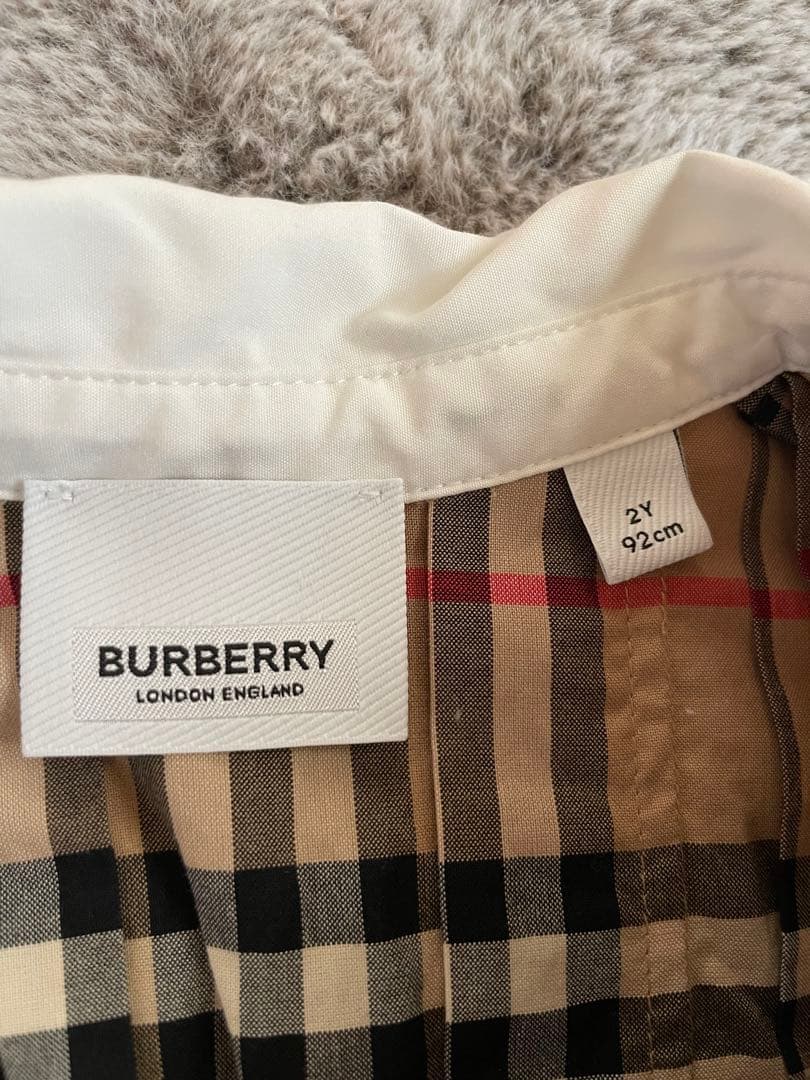 【3/1変更点有り】BURBERRY チェック柄 半袖ワンピース 2Y