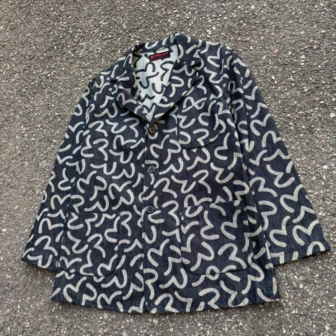 EVISU hidehiko yamane テーラードジャケット 総柄　カモメ