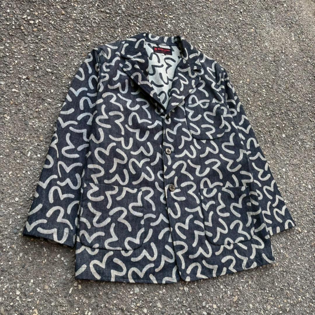 EVISU hidehiko yamane テーラードジャケット 総柄　カモメ