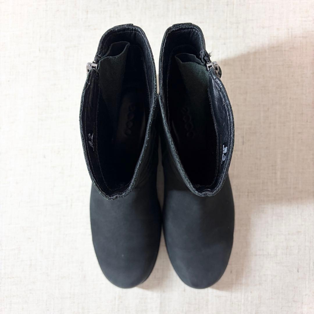 極美品★ECCO エコー ショートブーツ クロコ サイドジップ 24.5cm