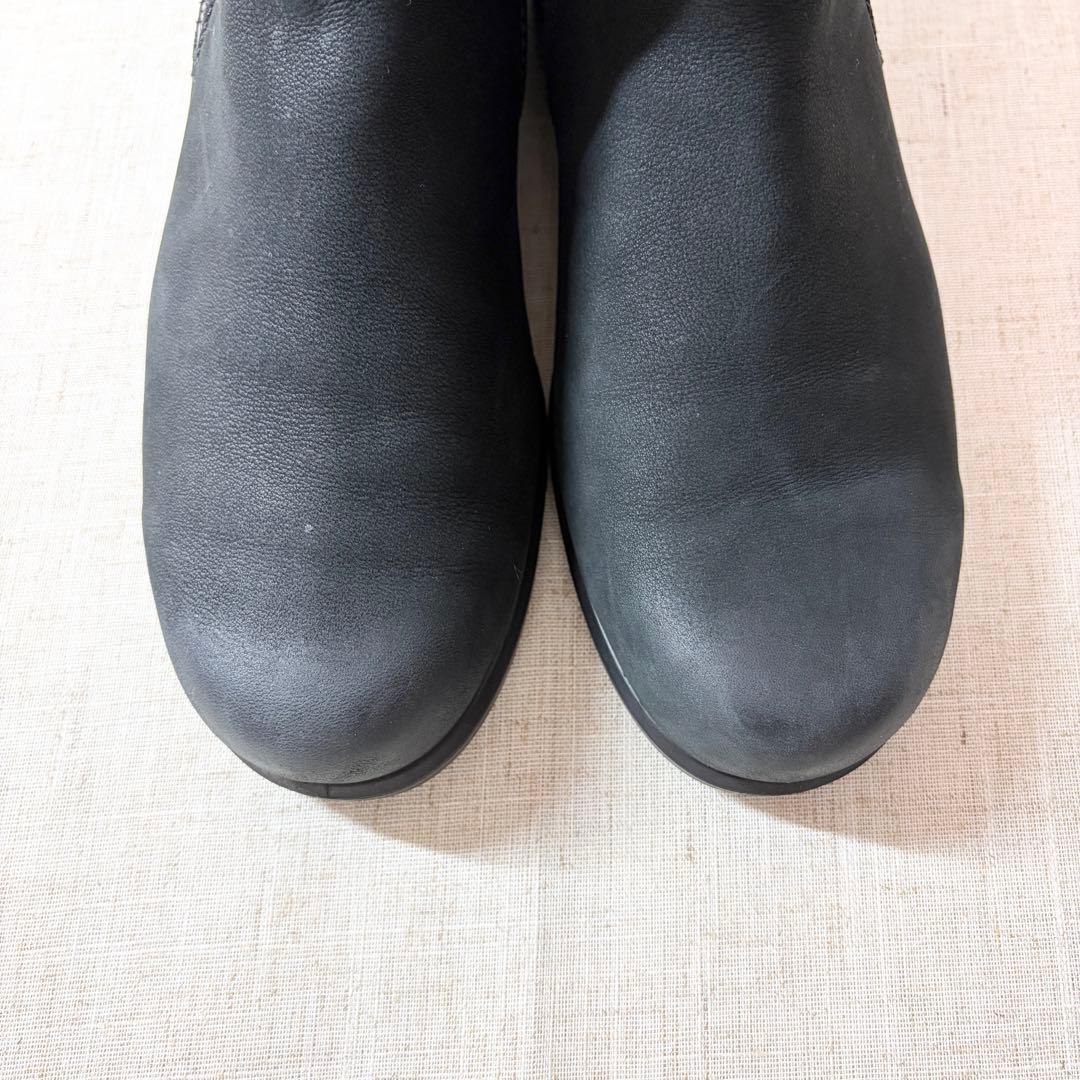 極美品★ECCO エコー ショートブーツ クロコ サイドジップ 24.5cm