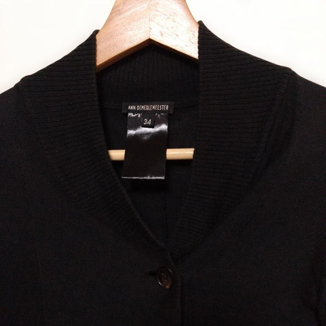 ANN Demeulemeester ブラック カーディガン 34