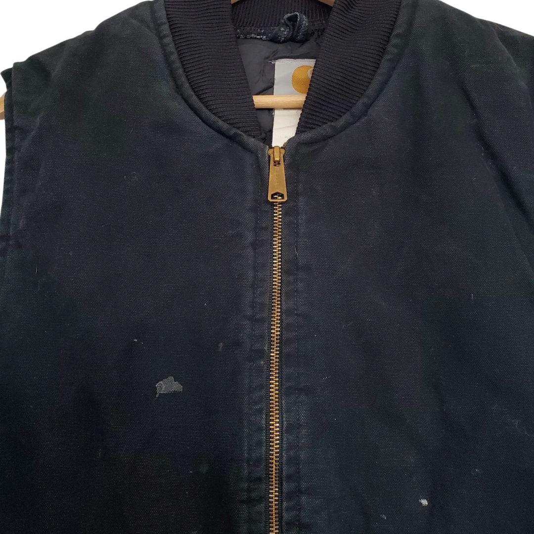 8*7様 Carhartt ダックベスト ブラック L USA製 腰ゴム 90S