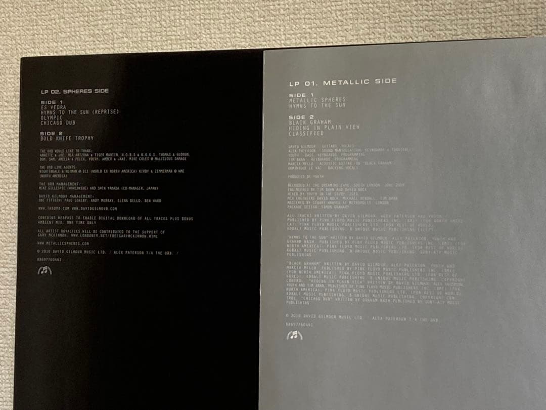 洋楽 The Orb feat. David Gilmour LP