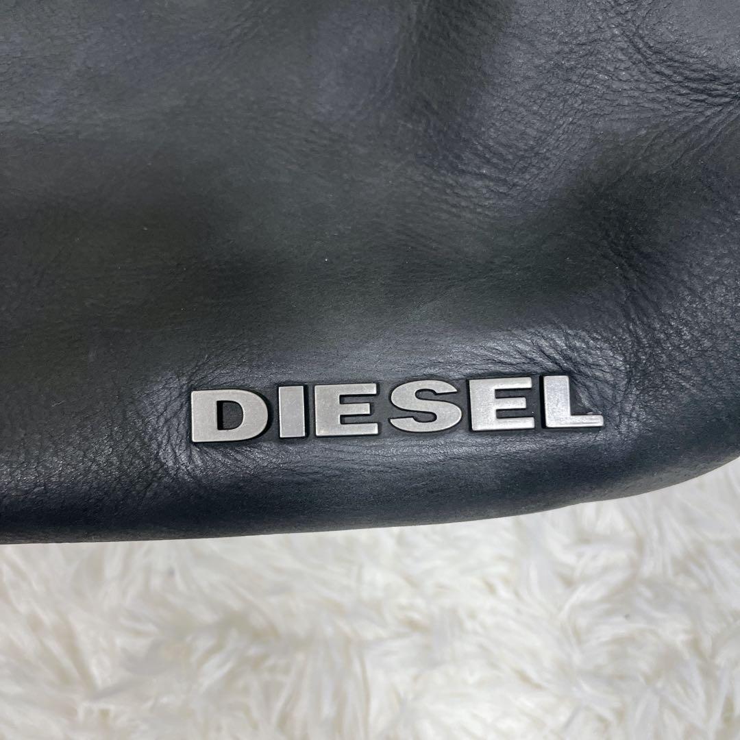 m*-DIESEL ボストンバッグ 2WAY レザー 牛革 内側ストライプ