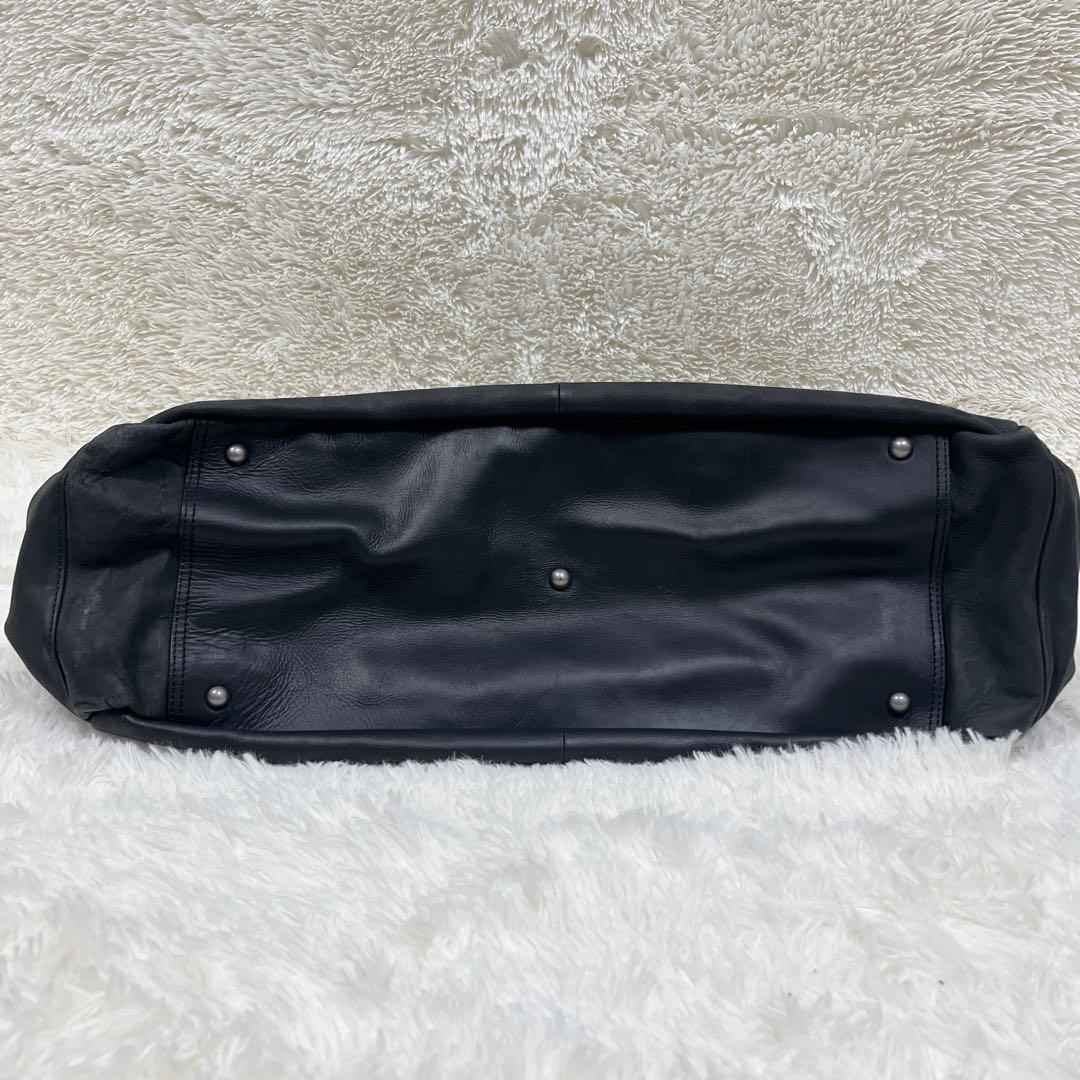 m*-DIESEL ボストンバッグ 2WAY レザー 牛革 内側ストライプ