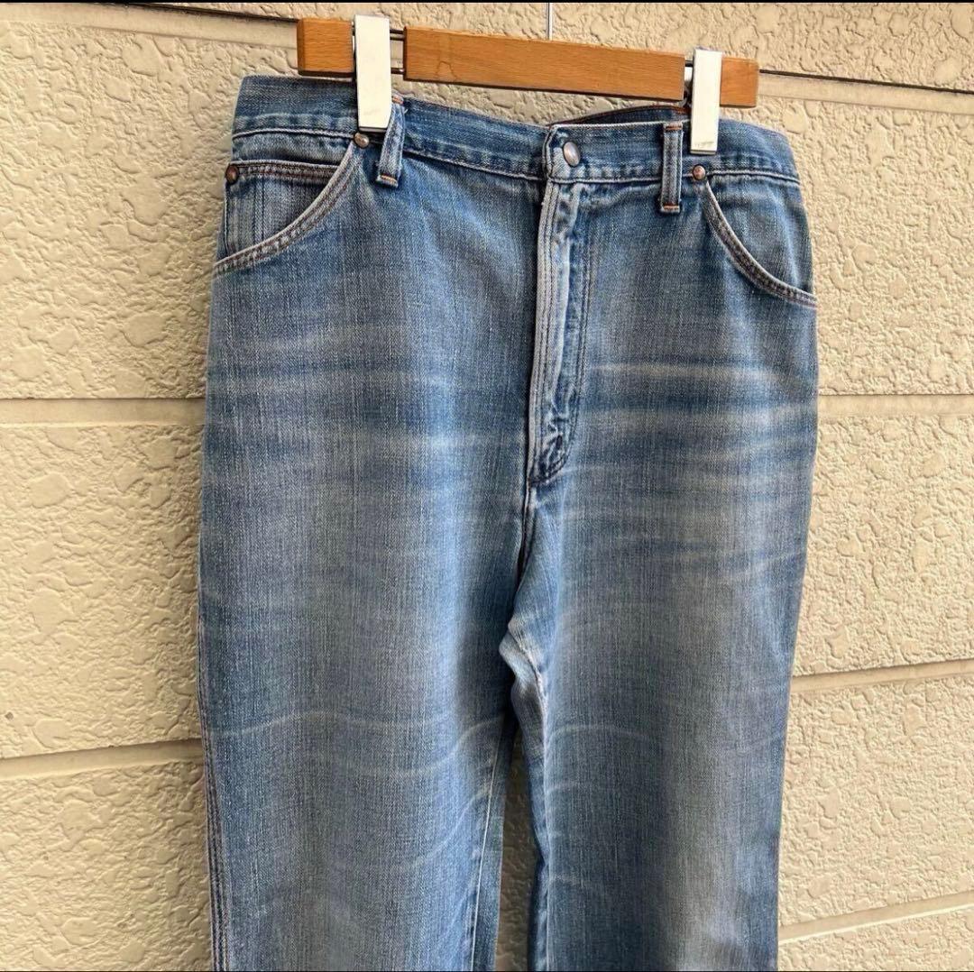 60s 70s USA古着 ラングラー デニムパンツ ヒゲ vintage