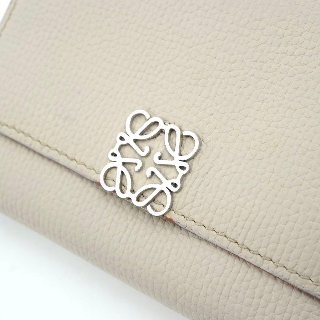 ✨未使用展示品✨　LOEWE ミニ財布　アナグラム　バーティカル　三つ折り　刻印