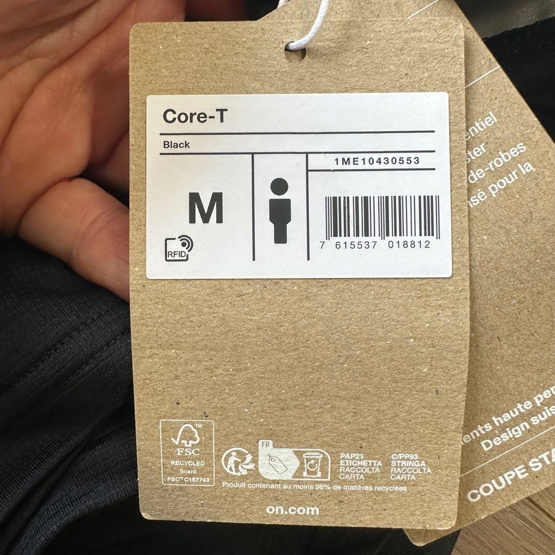 On Running CORE-T コアT メンズ M ブラック 半袖 Tシャツ