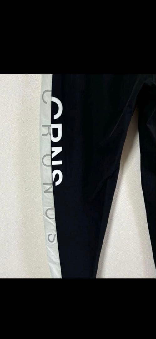 CRONOS クロノス　ナイロンパンツ　ストレッチ　ロゴ　プリント　L