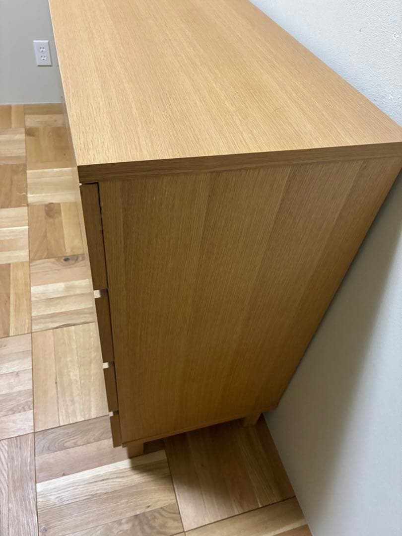 【廃盤品】無印良品　オーク材チェスト4段　幅120㎝