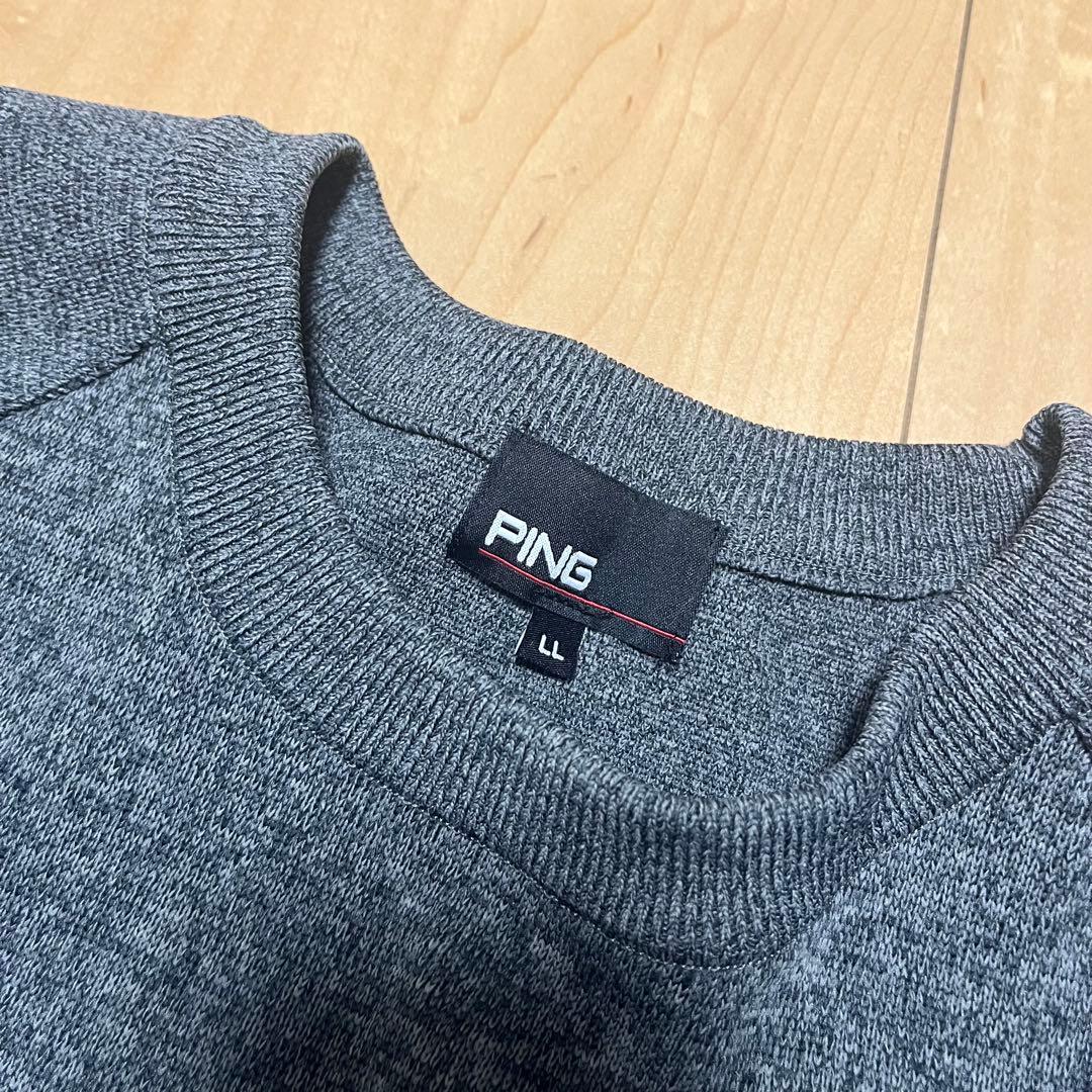 PING ゴルフ クルーネックニット LL